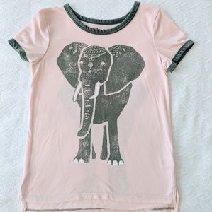 MUDD Girls Lt. Pink/Gray Elephant Tee